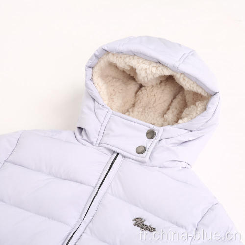 Veste gonflée en peluche de rembourrage de fille